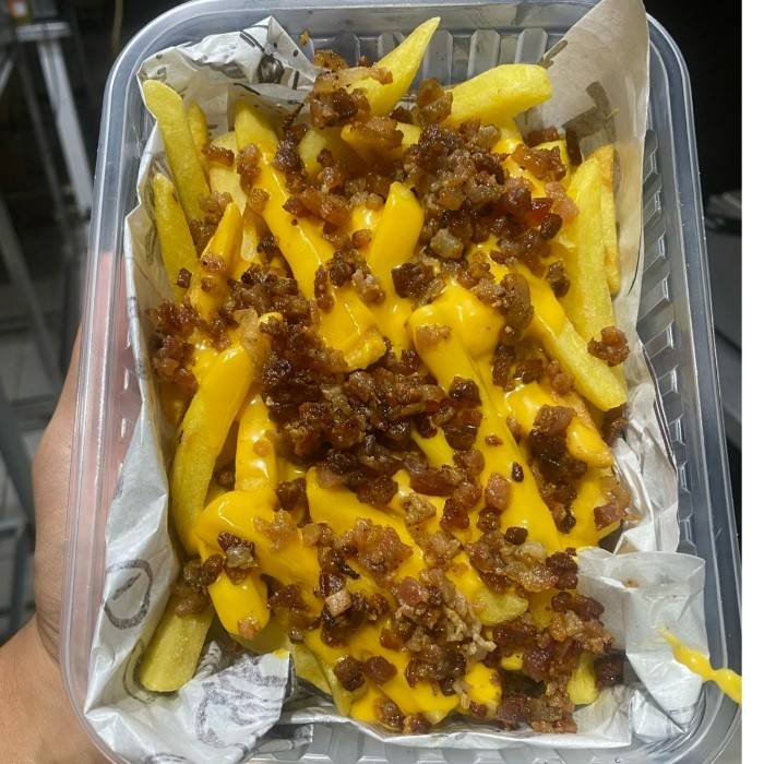 Batata + Cheddar e baocn